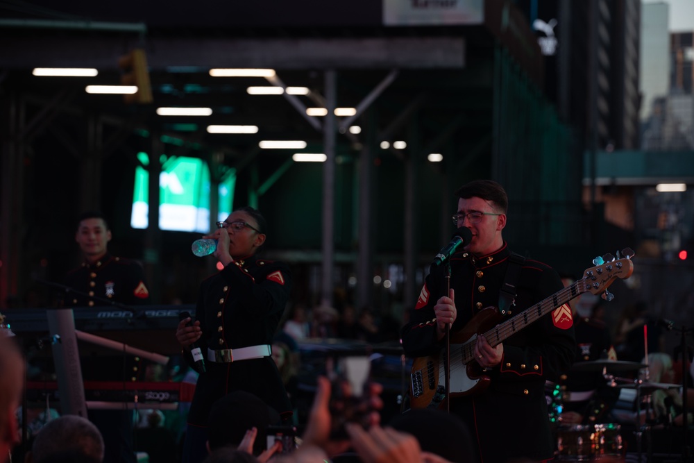 Quantico Marine Corps Band perform at Times Square during Fleet Week New York 2024