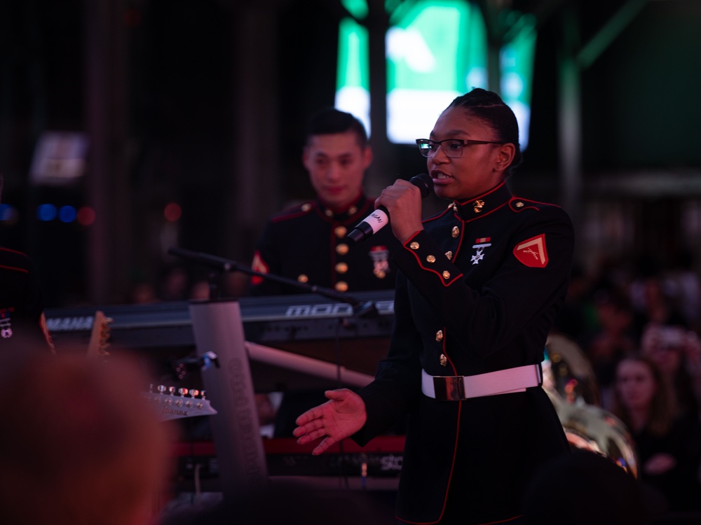 Quantico Marine Corps Band perform at Times Square during Fleet Week New York 2024