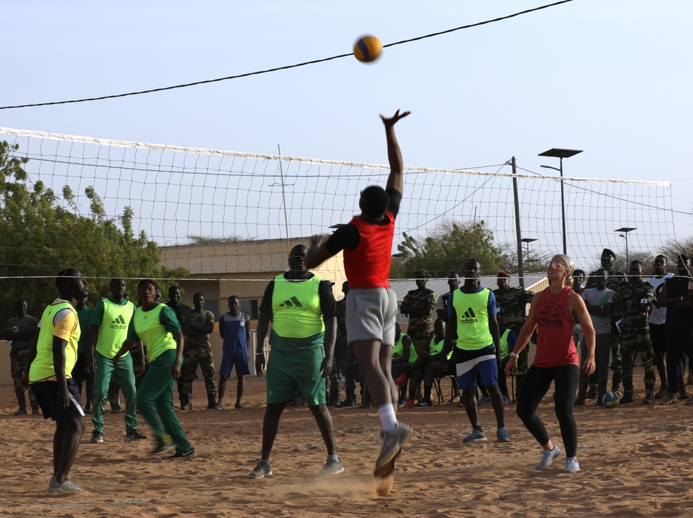 Armed Forces of Senegal host volleyball match with partners during African Lion 2024