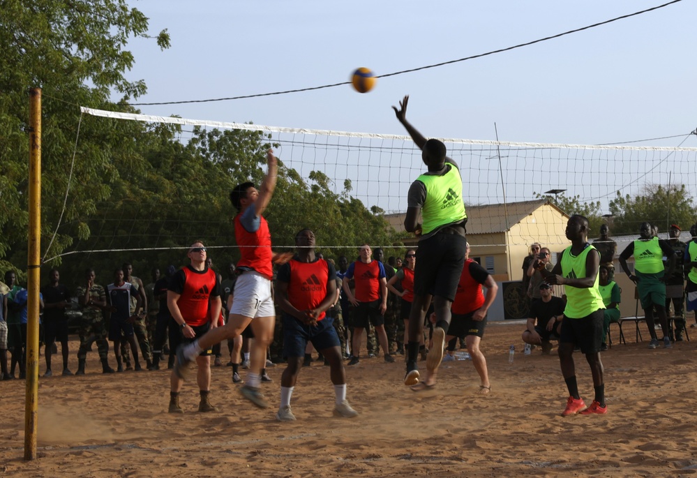 Armed Forces of Senegal host volleyball match with partners during African Lion 2024