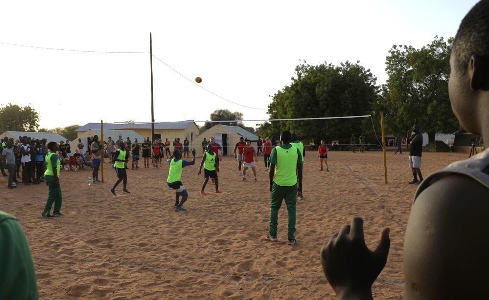 Armed Forces of Senegal host volleyball match with partners during African Lion 2024