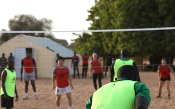 Armed Forces of Senegal host volleyball match with partners during African Lion 2024