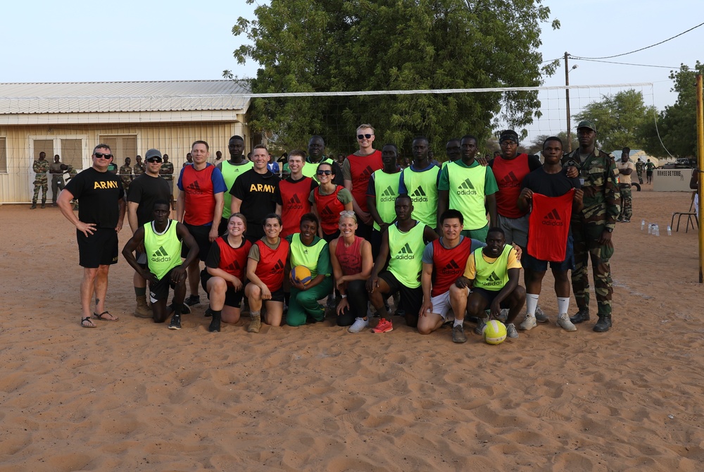 Armed Forces of Senegal host volleyball match with partners during African Lion 2024