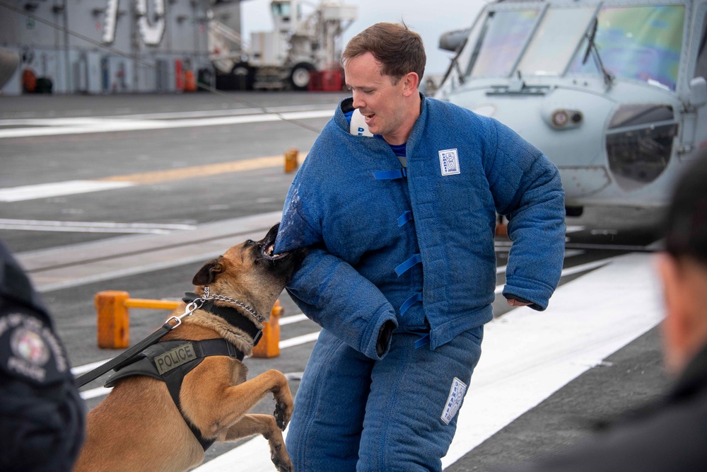 USS Carl Vinson (CVN 70) Sailors Participate in a Force Protection Exercise
