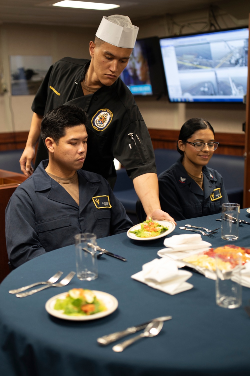 USS Tripoli TRIAD Enjoys Lunch With Hardchargers of the Month