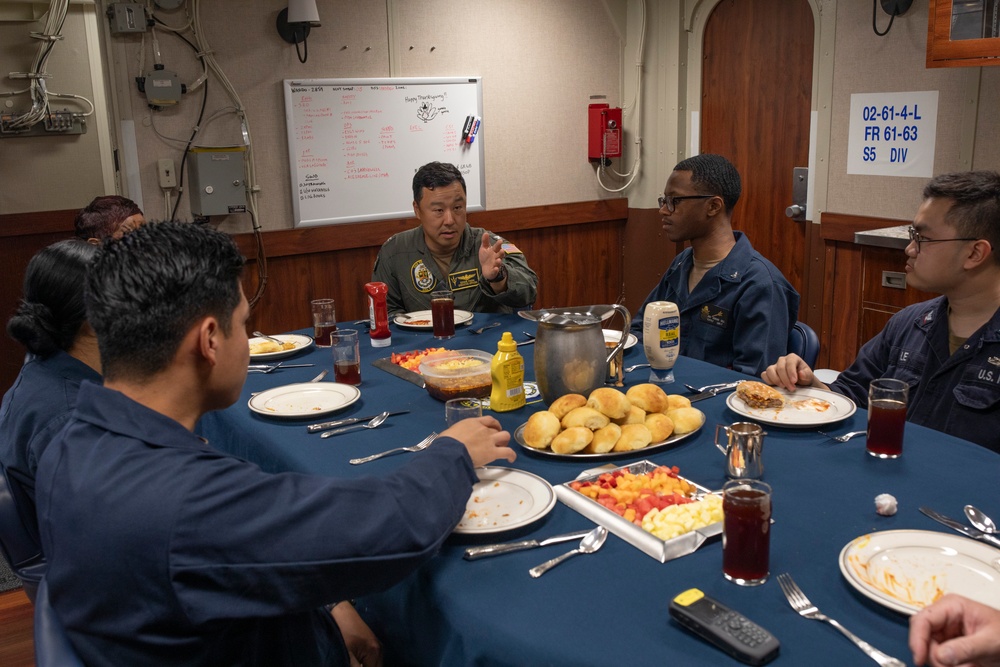 USS Tripoli TRIAD Enjoys Lunch With Hardchargers of the Month