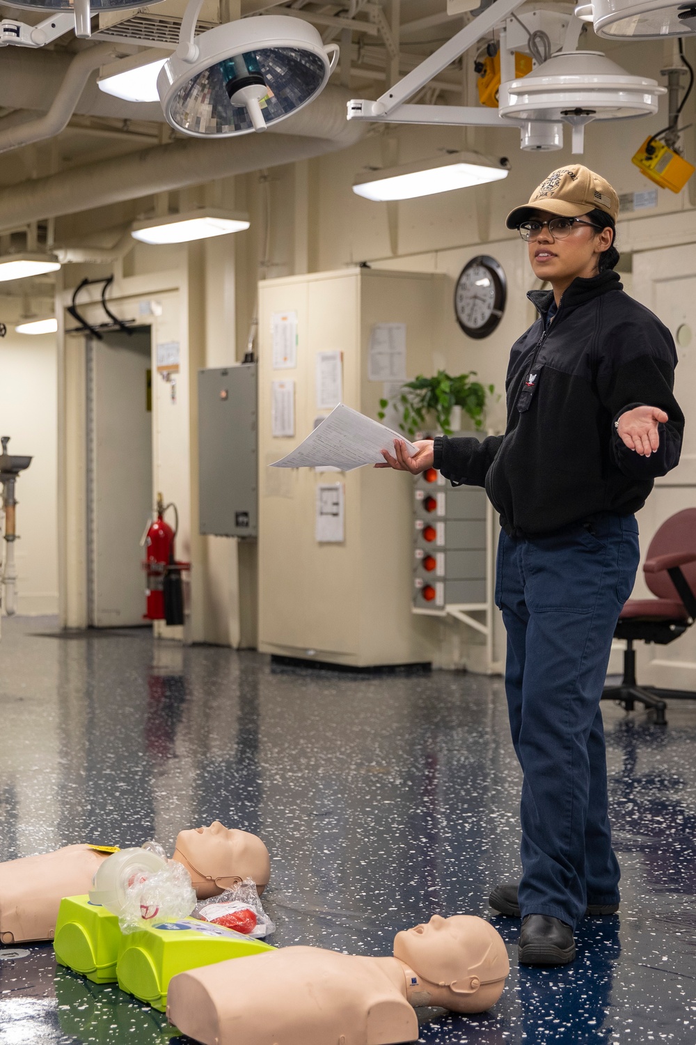USS Tripoli Sailor Conducts CPR Training