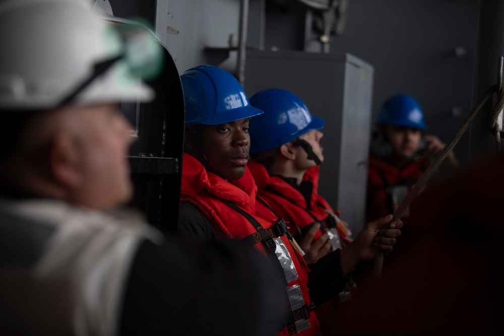 USS Tripoli Sailors Perform Boat Operations