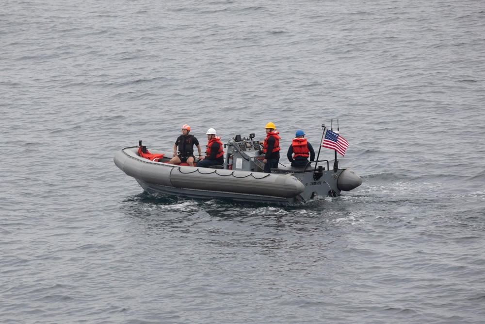 USS Tripoli Sailors Perform Boat Operations