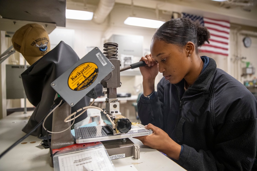 USS Tripoli Sailors Inspect Equipment