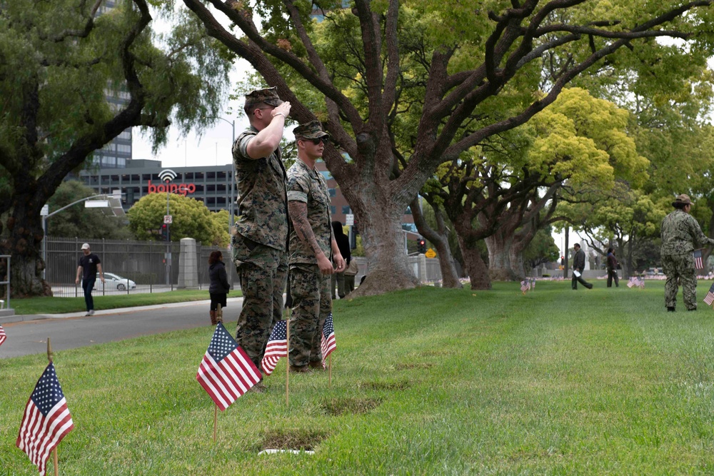 USS Carl Vinson (CVN 70) Sailors Visit Los Angeles National Cemetery During Los Angeles Fleet Week 2024