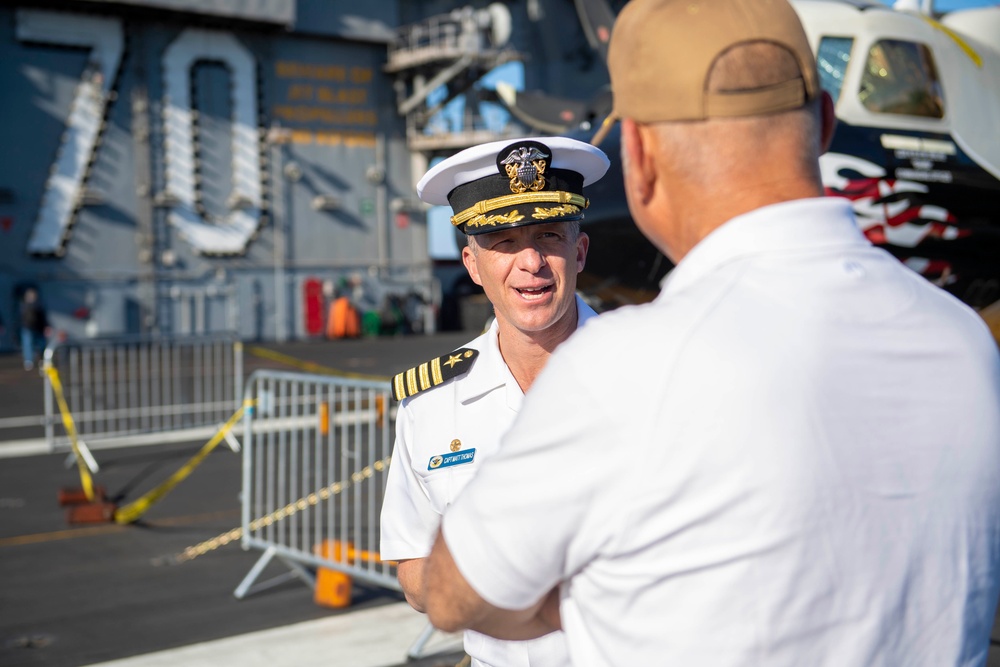 USS Carl Vinson (CVN 70) Gives consul general of Romania a tour during Los Angeles Fleet Week 2024.