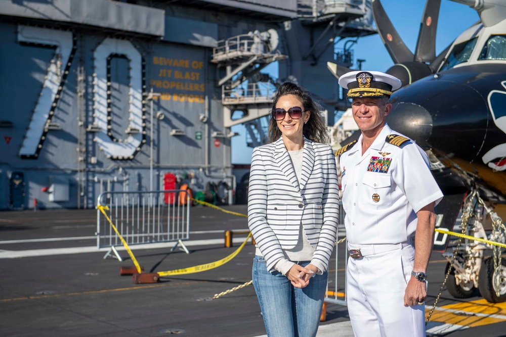 USS Carl Vinson (CVN 70) Gives consul general of Romania a tour during Los Angeles Fleet Week 2024.