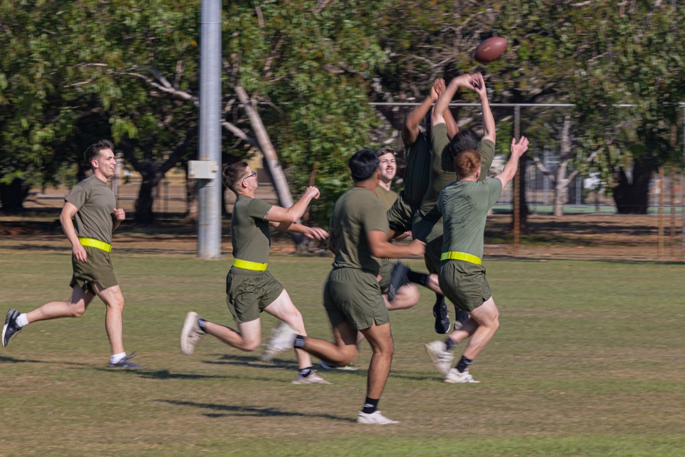 MRF-D 24.3: Command Element Marines, Sailors participate in friendly football, soccer games