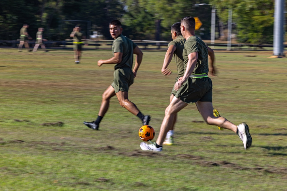 MRF-D 24.3: Command Element Marines, Sailors participate in friendly football, soccer games