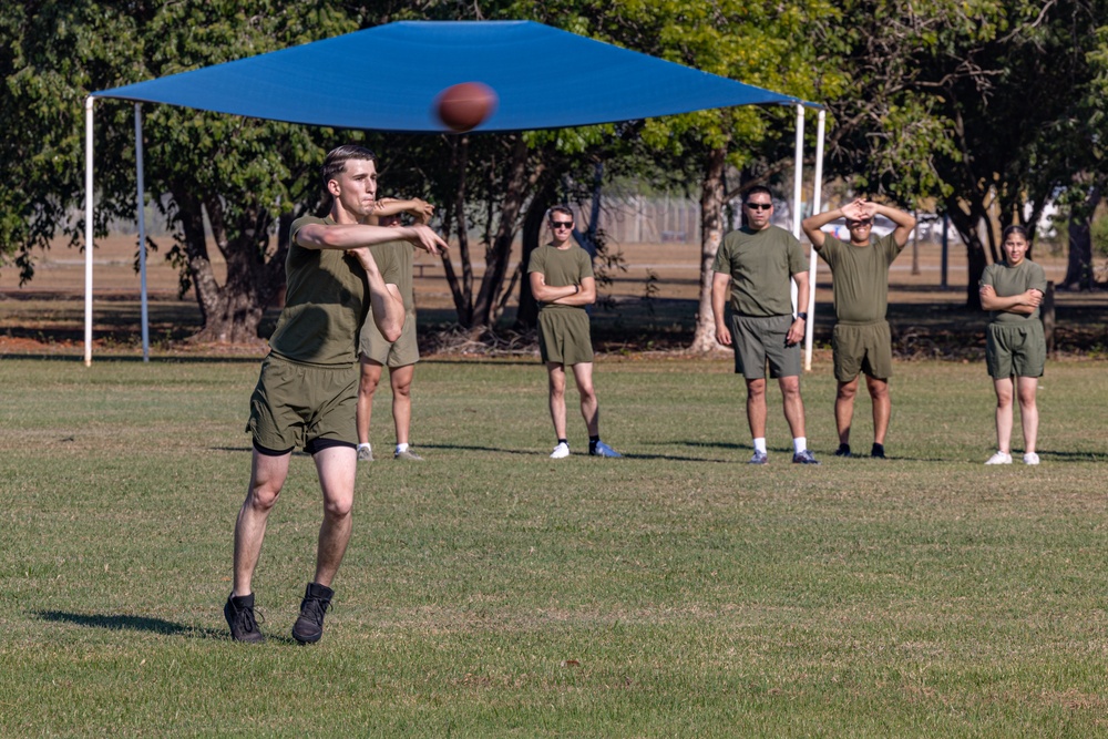 MRF-D 24.3: Command Element Marines, Sailors participate in friendly football, soccer games