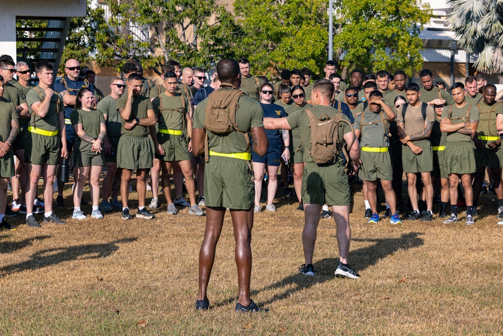 MRF-D 24.3: Command Element Marines, Sailors participate in friendly football, soccer games