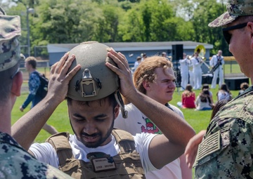 Seabees visit students during Fleet Week New York 2024