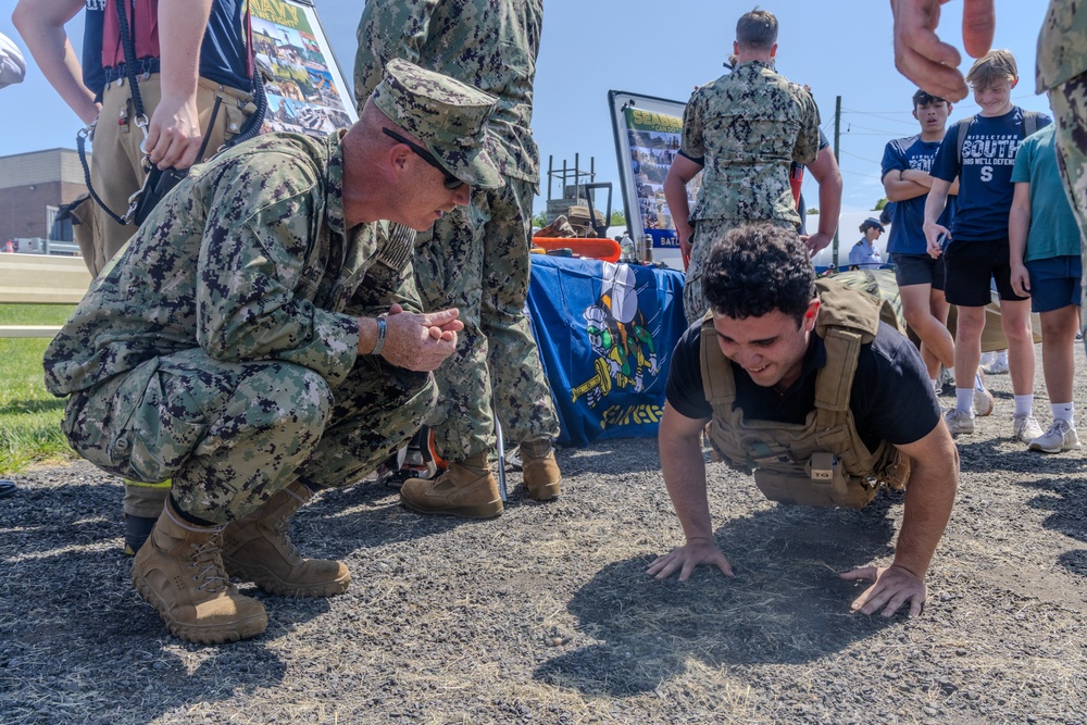 Seabees visit students during Fleet Week New York 2024