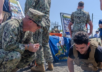 Seabees visit students during Fleet Week New York 2024