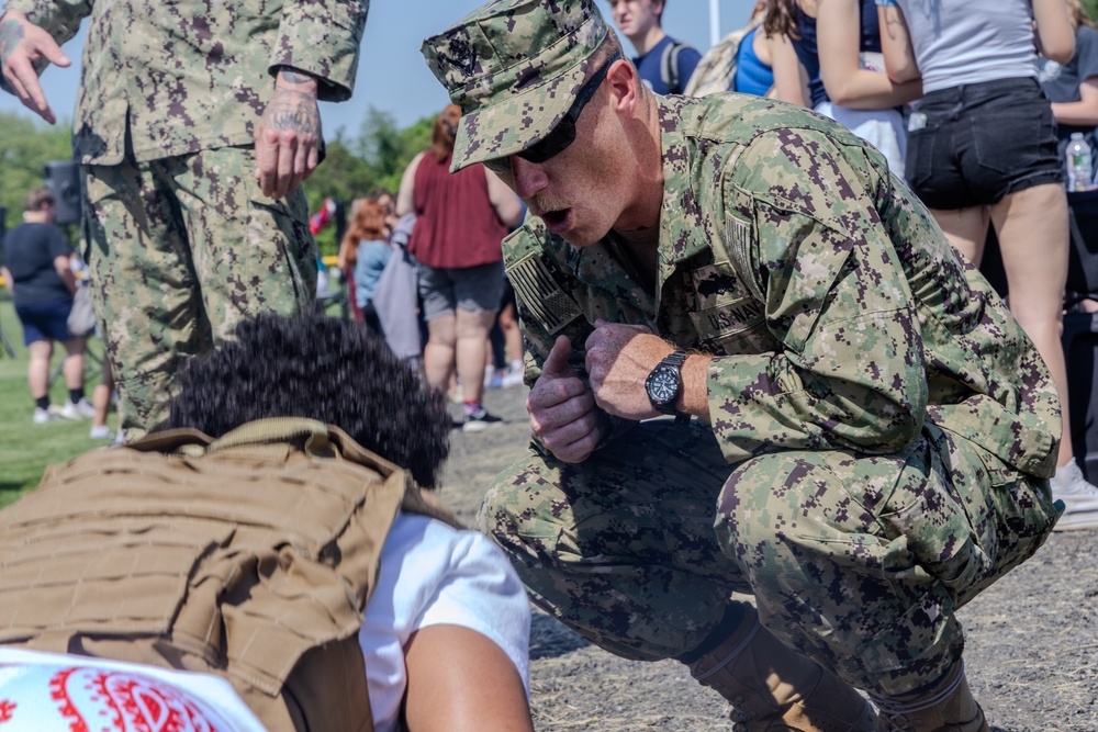 Seabees visit students during Fleet Week New York 2024