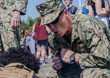 Seabees visit students during Fleet Week New York 2024