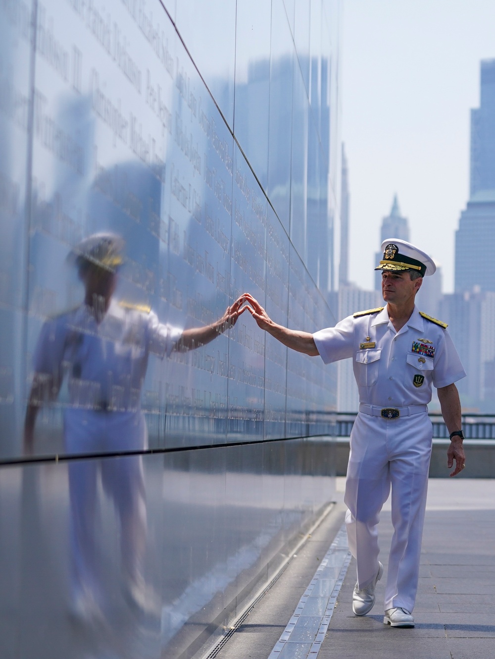 Vice Adm. Perry Pays Tribute at Empty Sky Memorial During Fleet Week New York 2024