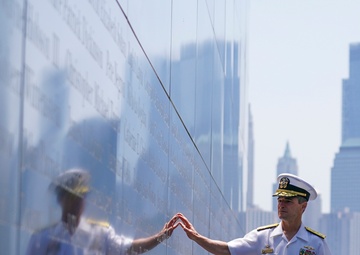 Vice Adm. Perry Pays Tribute at Empty Sky Memorial During Fleet Week New York 2024