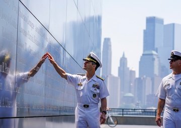 Vice Adm. Perry Pays Tribute at Empty Sky Memorial During Fleet Week New York 2024
