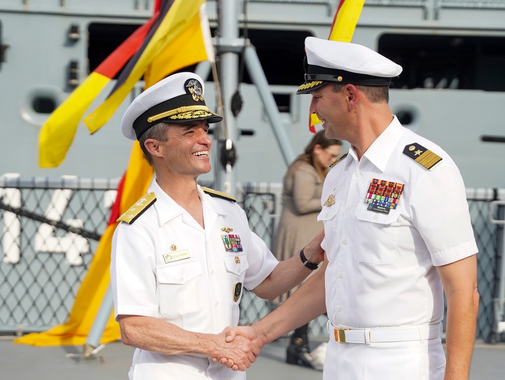 Vice Adm. Perry Joins German Navy for Reception Aboard Baden-Württemberg During Fleet Week New York