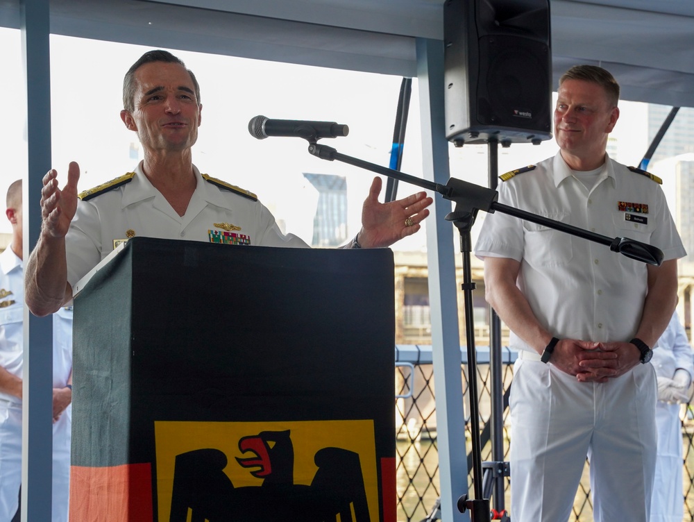 Vice Adm. Perry Joins German Navy for Reception Aboard Baden-Württemberg During Fleet Week New York