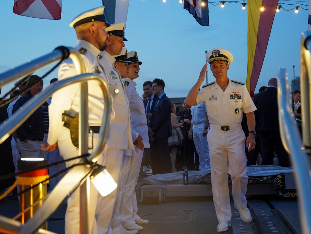 Vice Adm. Perry Joins German Navy for Reception Aboard Baden-Württemberg During Fleet Week New York