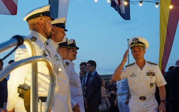 Vice Adm. Perry Joins German Navy for Reception Aboard Baden-Württemberg During Fleet Week New York
