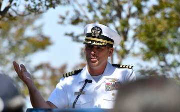 Capt. Kimnach delivers Memorial Day remarks at the Ronald Reagan Library