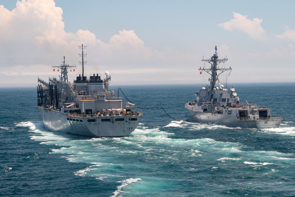 USS New York Replenishment at Sea