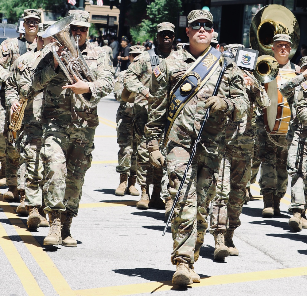 DVIDS Images Illinois Army National Guard's 144th Army Band Marches