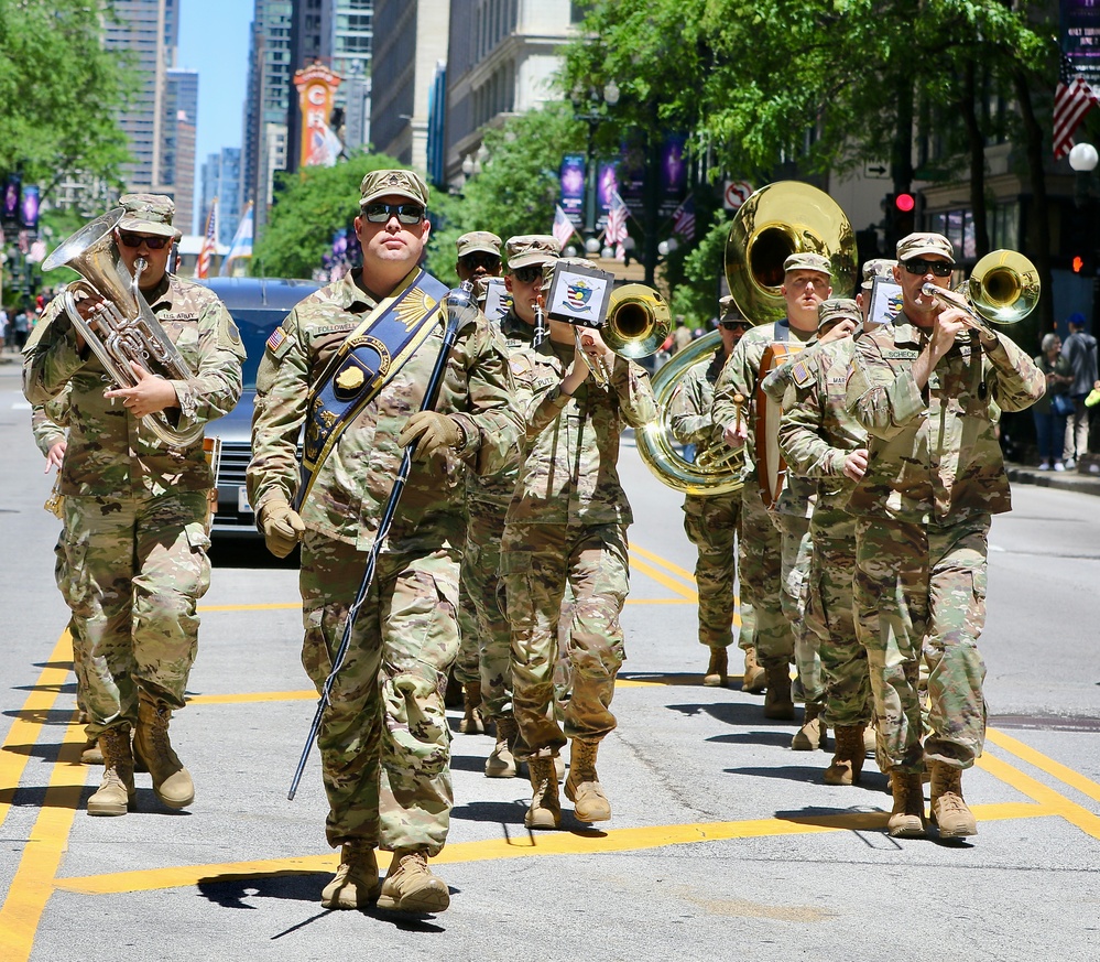 DVIDS Images Illinois Army National Guard's 144th Army Band Marches