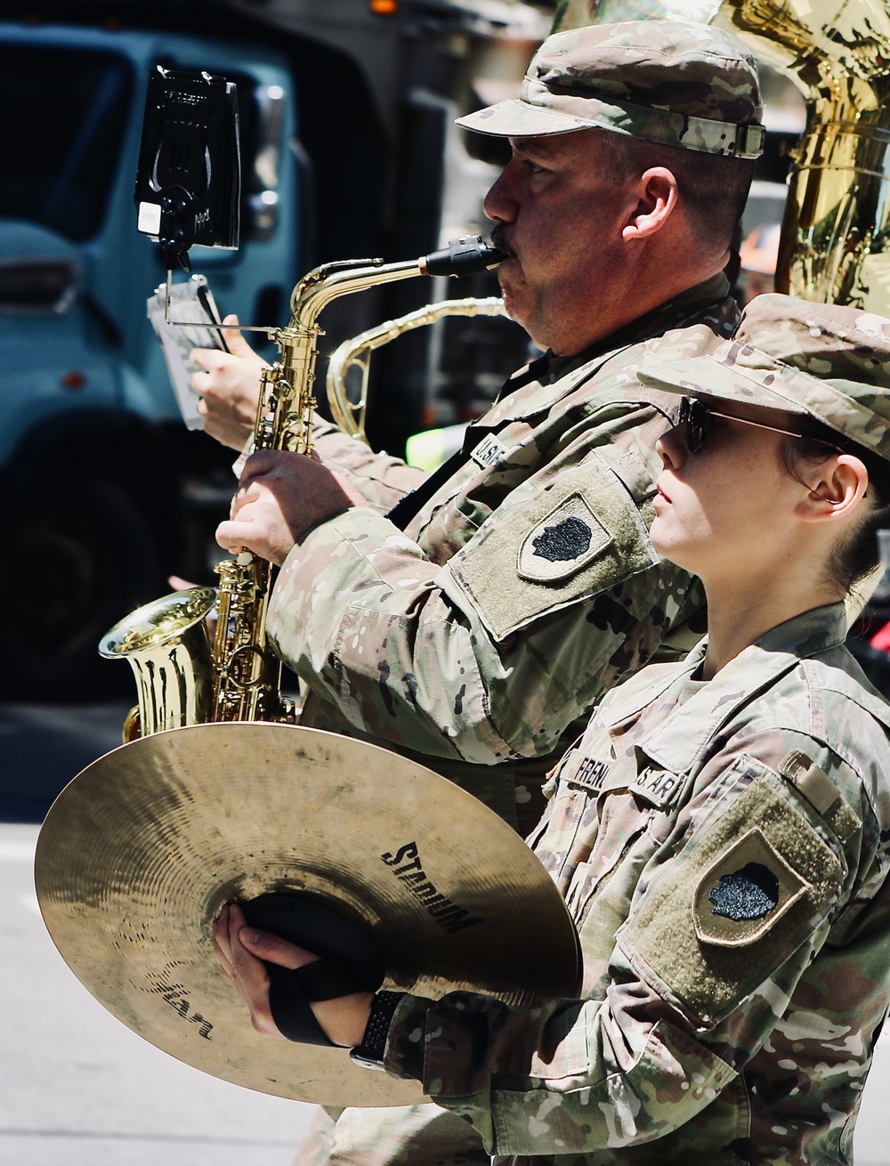 DVIDS Images Illinois Army National Guard's 144th Army Band Marches