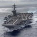 Abraham Lincoln sails through the Pacific Ocean