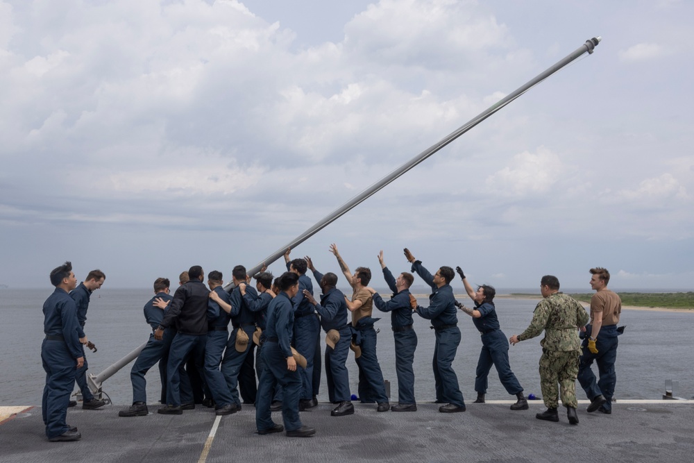 Wasp Departs Naval Weapons Station Earle