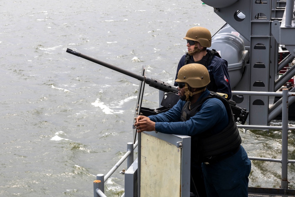 Wasp Departs Naval Weapons Station Earle