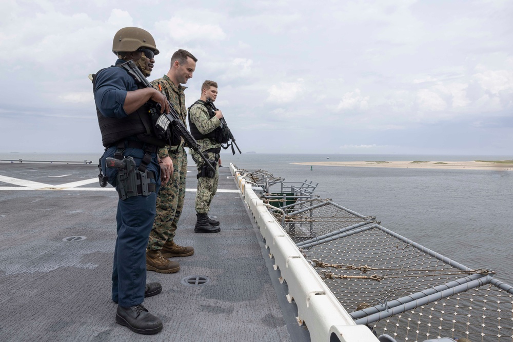 Wasp Departs Naval Weapons Station Earle