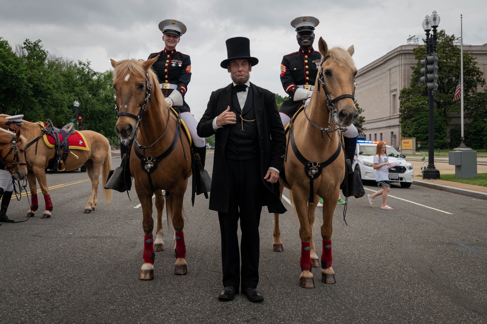 The Marine Corps Mounted Color Guard East Coast Tour