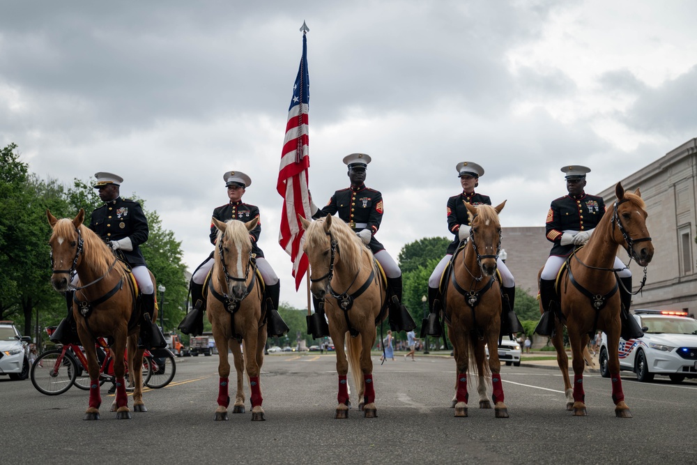 The Marine Corps Mounted Color Guard East Coast Tour