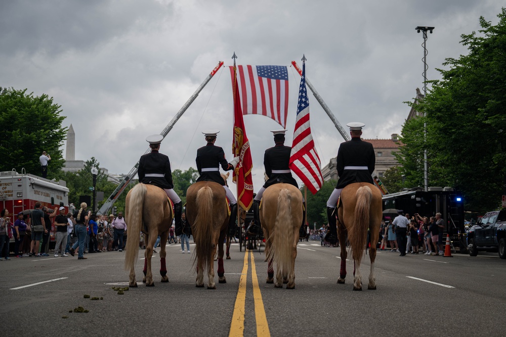 The Marine Corps Mounted Color Guard East Coast Tour