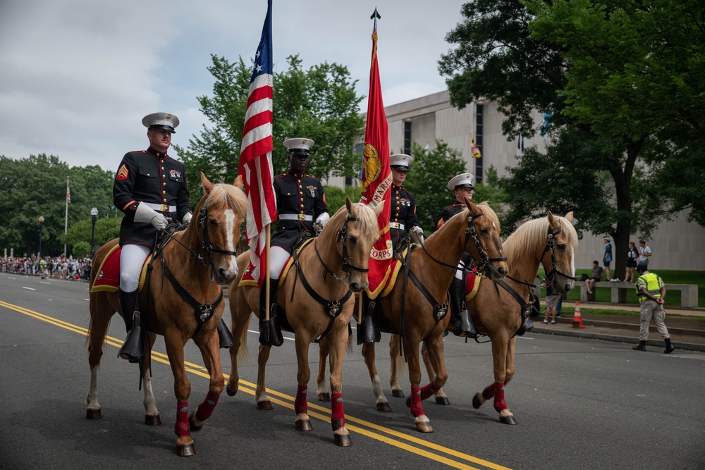 The Marine Corps Mounted Color Guard East Coast Tour