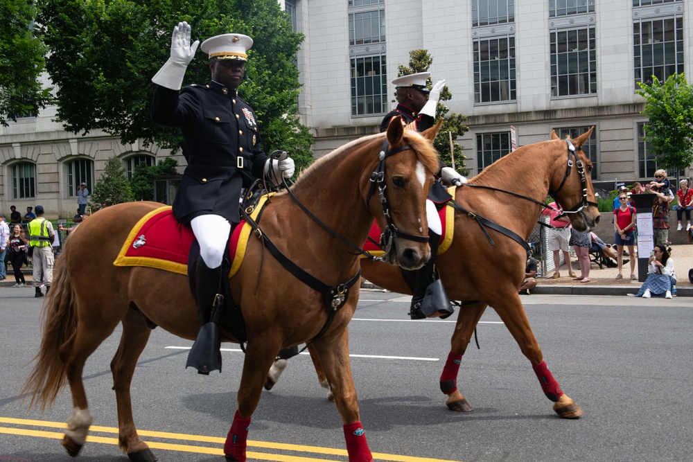 Marine Corps Mounted Color Guard East Coast Tour