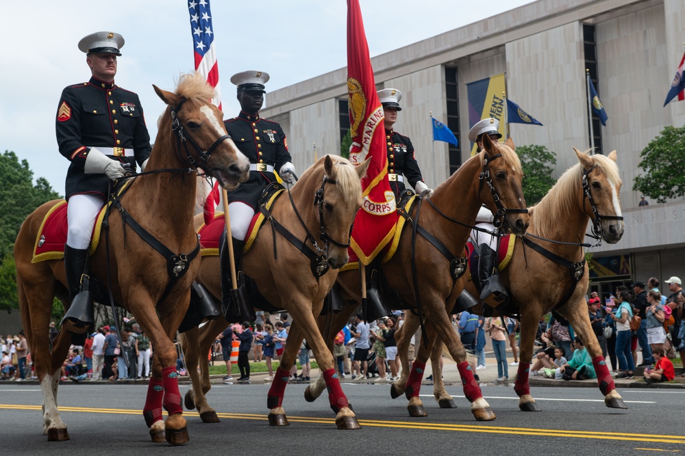 Marine Corps Mounted Color Guard East Coast Tour