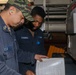 Sailors aboard the USS Howard conduct engineering training team drills in the North Pacific Ocean