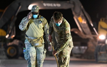 Civil Engineer Airmen conduct Rapid Airfield Damage Recovery Exercise
